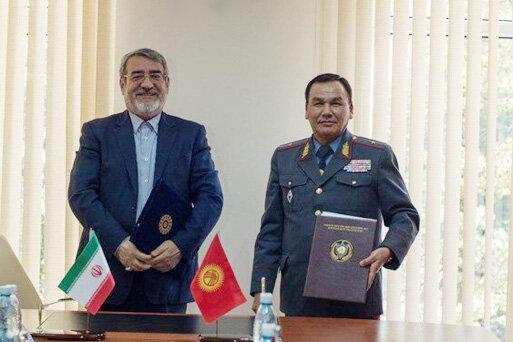 ایران و قرقیزستان توافقنامه همکاری انتظامی و امنیتی امضا کردند