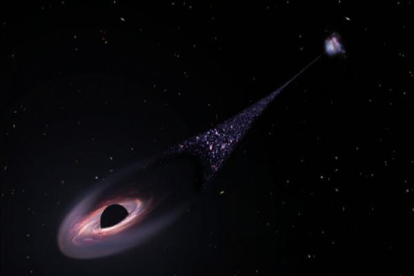 راز دنباله سیاه چاله فراری کشف شد ، عکس