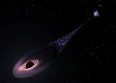 راز دنباله سیاه چاله فراری کشف شد ، عکس