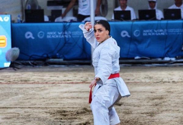 فاطمه صادقی نماینده کاراته ایران در دومین دوره بازیهای ساحلی جهانی